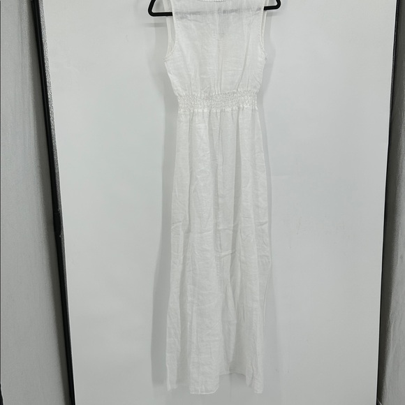 Terzo Millennio Italian Linen Maxi Dress NWT Size Small White - Picture 4 of 7